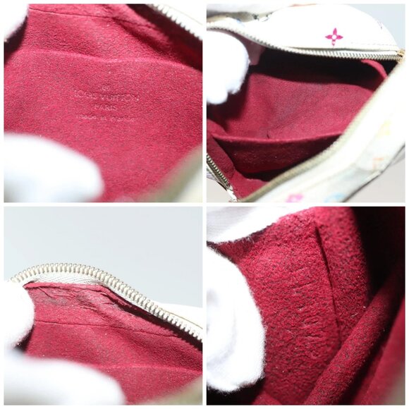 LOUIS VUITTON Monogram Multicolor Trousse Wapity Pouch White M58033 Auth 142339 - Picture 15 of 16